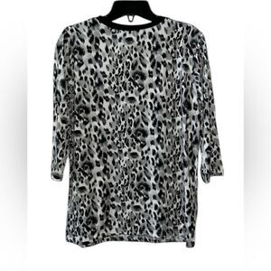 Doublju Animal Print Black & White Top(Size Medium)